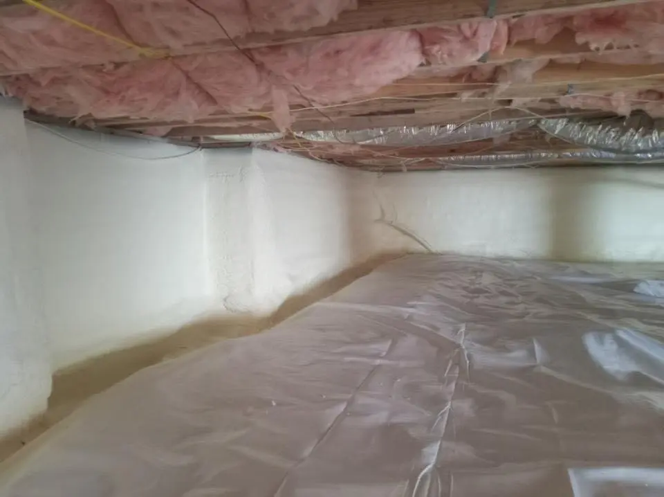 Crawl space encapsulation with closed-cell spray foam for Attic Insulation in Upper Saucon